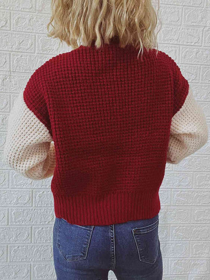 Zippra |  Knitted Sweater with Zipper