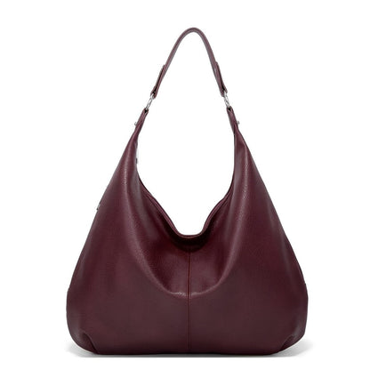 Ava - Simple large shoulder bag in a single color