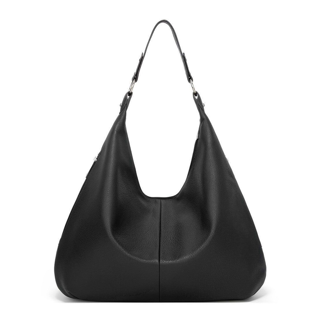 Ava - Simple large shoulder bag in a single color