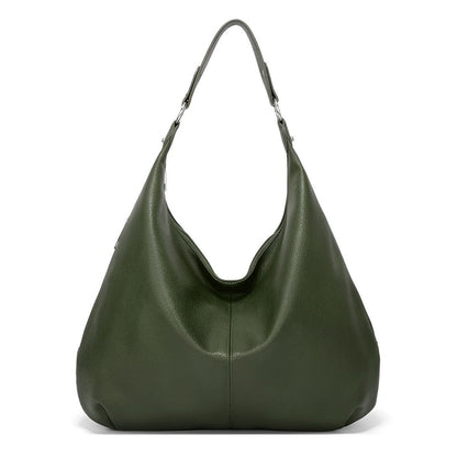 Ava - Simple large shoulder bag in a single color