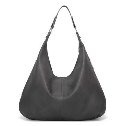 Ava - Simple large shoulder bag in a single color