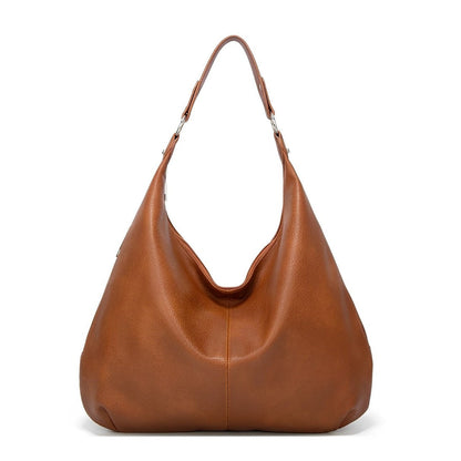 Ava - Simple large shoulder bag in a single color