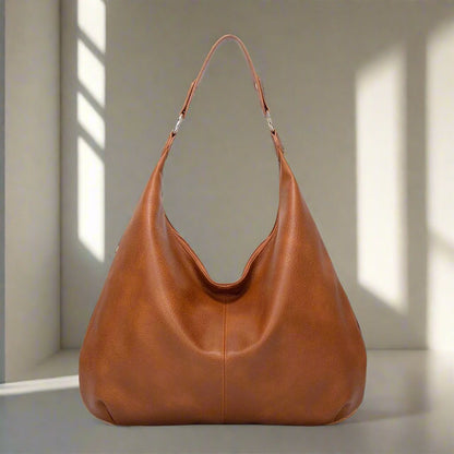 Ava - Simple large shoulder bag in a single color