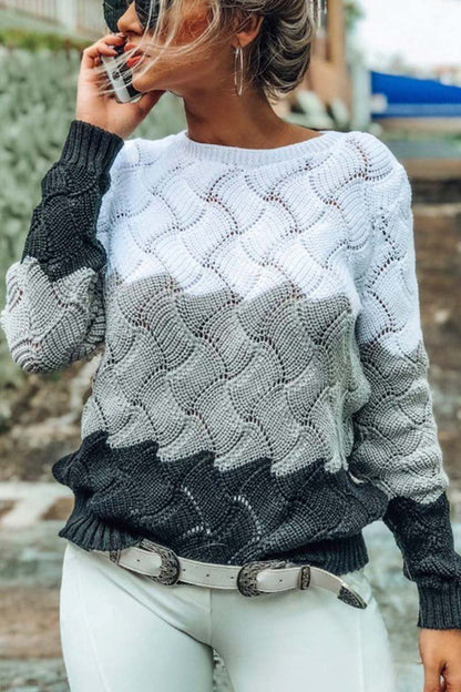 Colora | Stylish Colorblock Knit Sweater