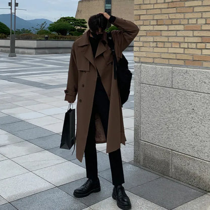 Lustre | New Men's Fall Trench Coat - Long Fashionable Outerwear