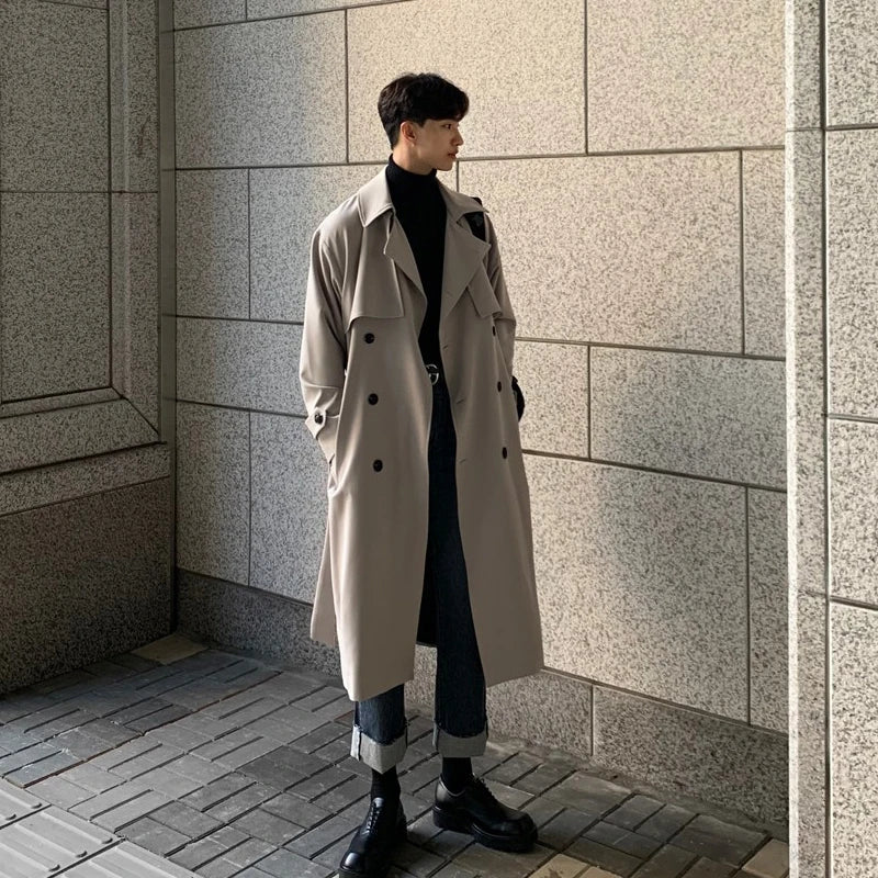 Lustre | New Men's Fall Trench Coat - Long Fashionable Outerwear