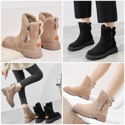 Sophie - Warm winter boots with zipper and fur lining