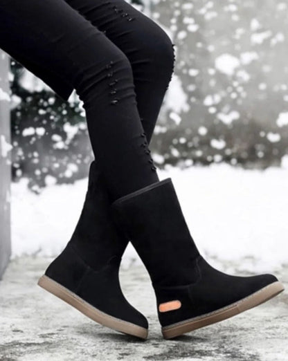 FrostStep | women's fleece-lined winter boots with flat soles