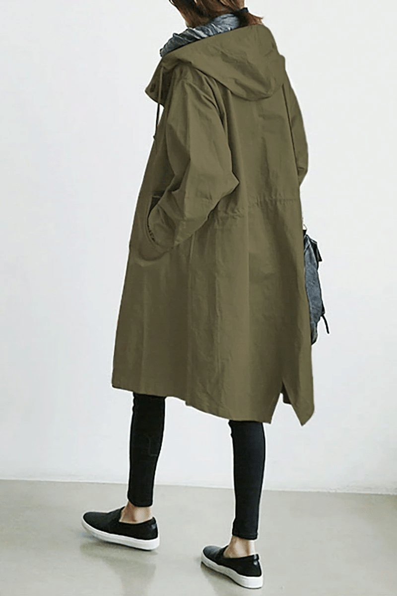 Hina - Stylish oversized coat with a hood