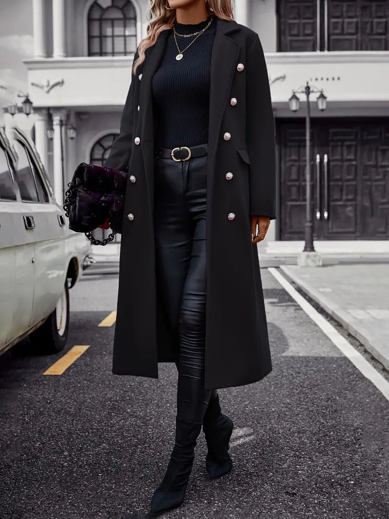 Liaquen | Fashion-Forward Trench Coat with Belt and Fur Trim