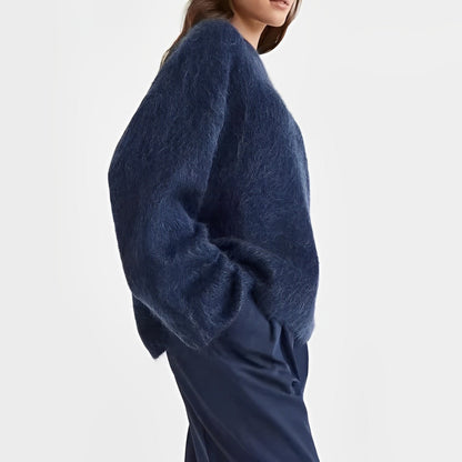 Molira | Relaxed Fit Long Velvet Sweater