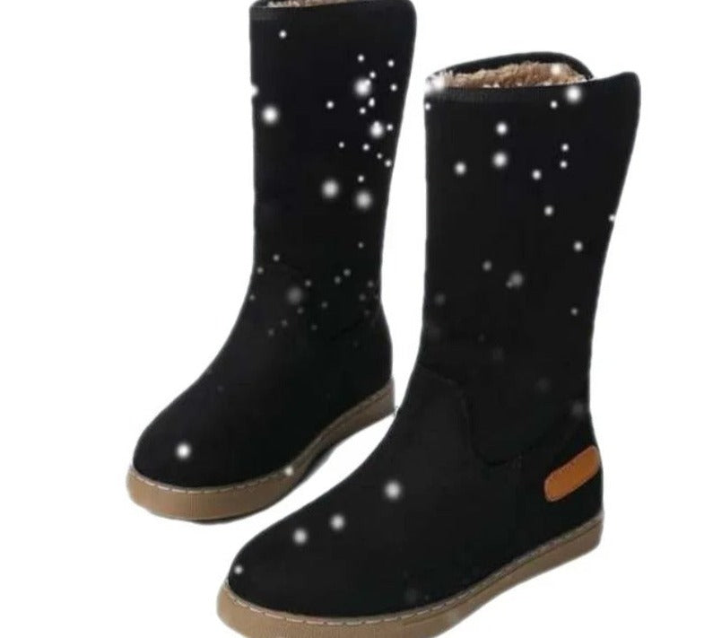 FrostStep | women's fleece-lined winter boots with flat soles