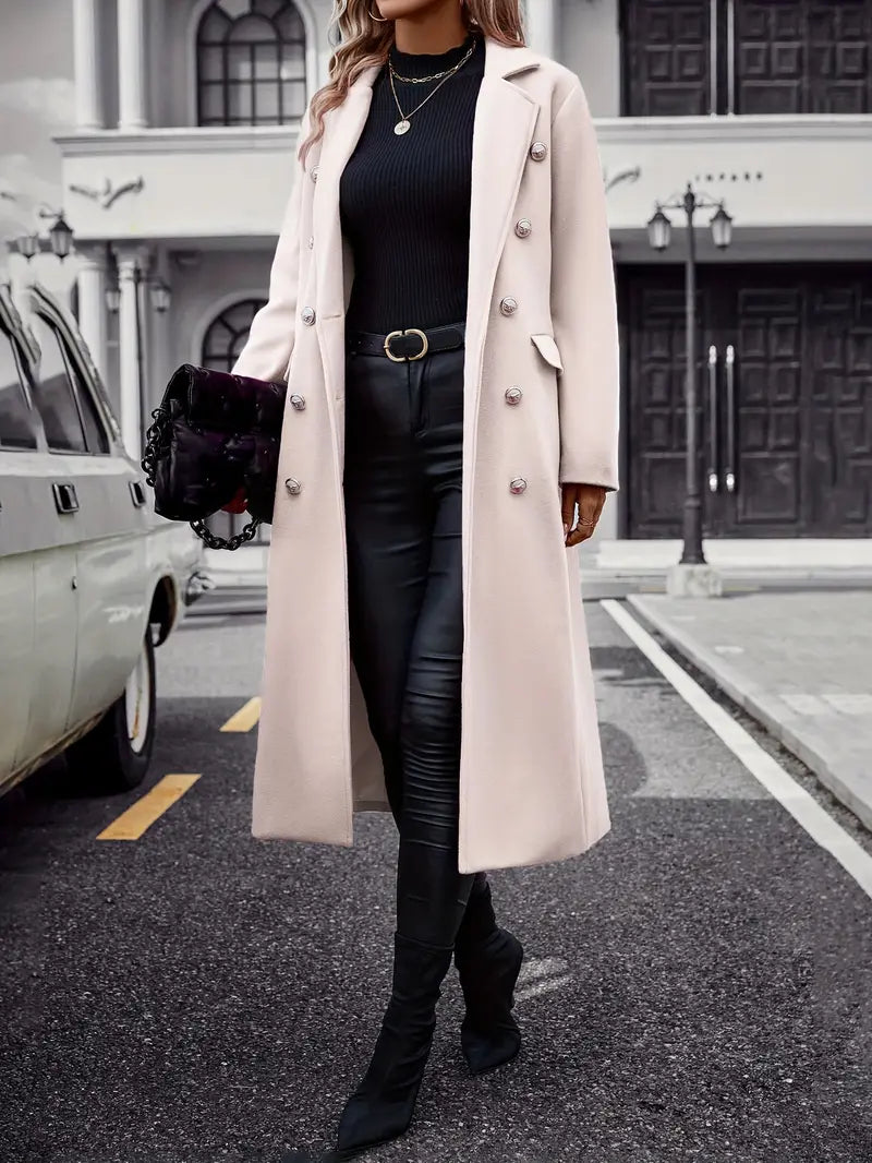 Liaquen | Fashion-Forward Trench Coat with Belt and Fur Trim