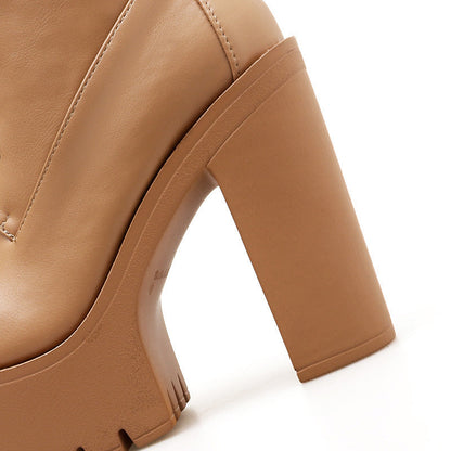 LuxeStride | Stylish High Heel Ankle Boots