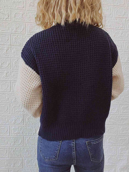 Zippra |  Knitted Sweater with Zipper