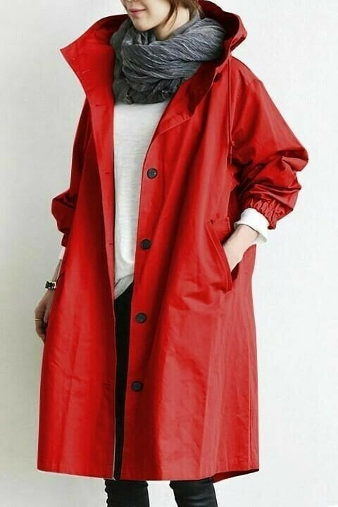 Hina - Stylish oversized coat with a hood