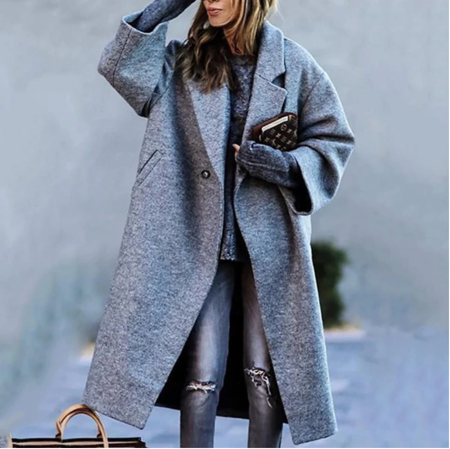 Elara - Oversized Winter Jacket with Elegant Buttons