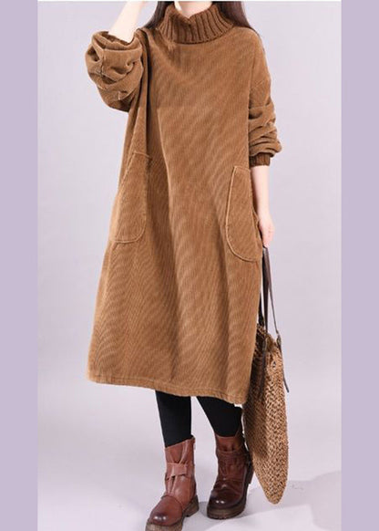 Nova - Patchwork Thick Cord Dress for Women | Stylish and Cozy Winter Wear