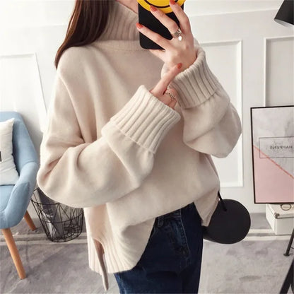 Sable - High-Neck Premium Warm Red Knit Sweater for Women | Cozy and Stylish Winter Wear