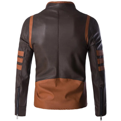 Everett - Elegant Men's Leather Jacket with Unique Design