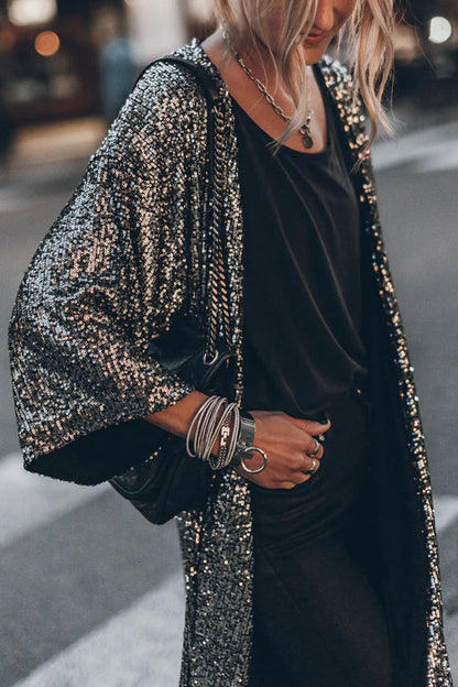 Mira | Elegant Sequin Knit Cardigan