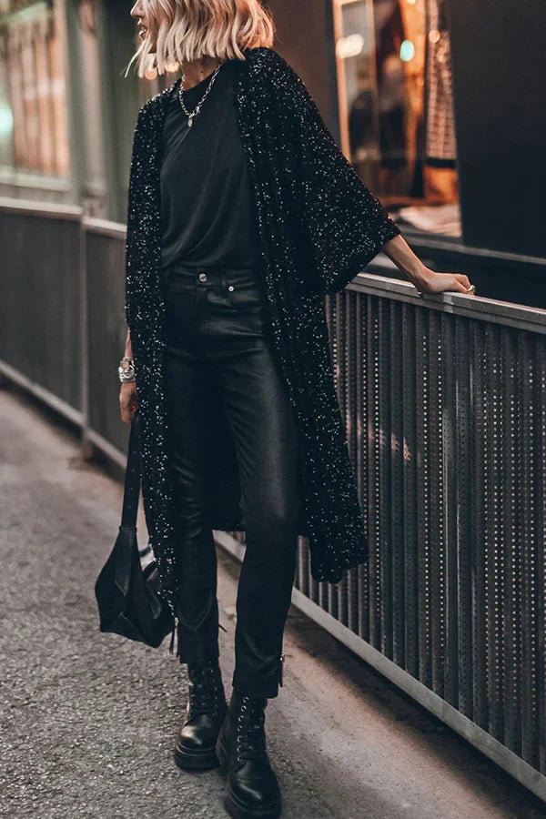 Mira | Elegant Sequin Knit Cardigan