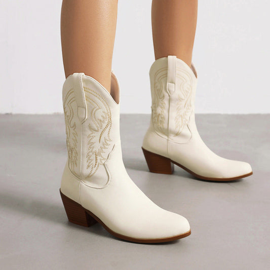 Violetra | Stylish Embroidered Ankle Boots