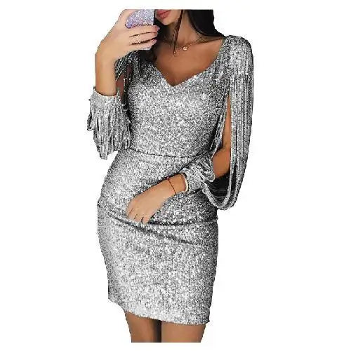 Crimson Sparkle Sequin Mini Dress | A Dazzling Choice for Any Occasion