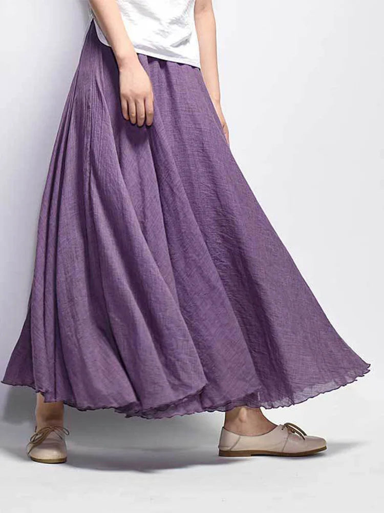 Mirage | High-Waisted Linen Maxi Skirt