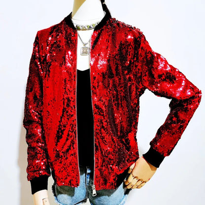 Bliss | Sequin Bomber Jacket for Women