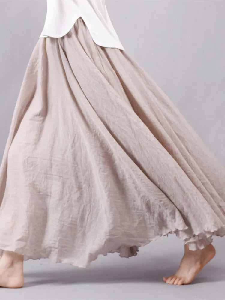 Mirage | High-Waisted Linen Maxi Skirt