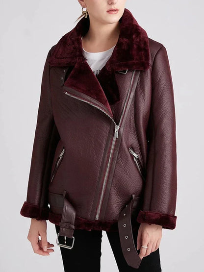 Livia | Women's Thick Faux Leather Jacket