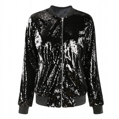 Bliss | Sequin Bomber Jacket for Women