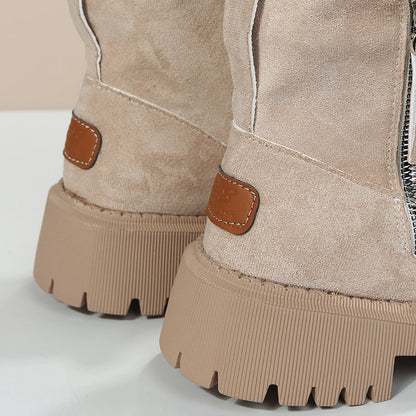 Sophie - Warm winter boots with zipper and fur lining