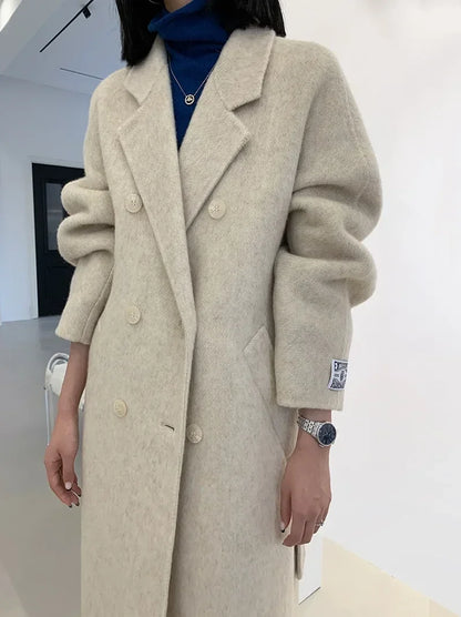 Myth | Women's Double-Breasted Wool Coat for Fall and Winter