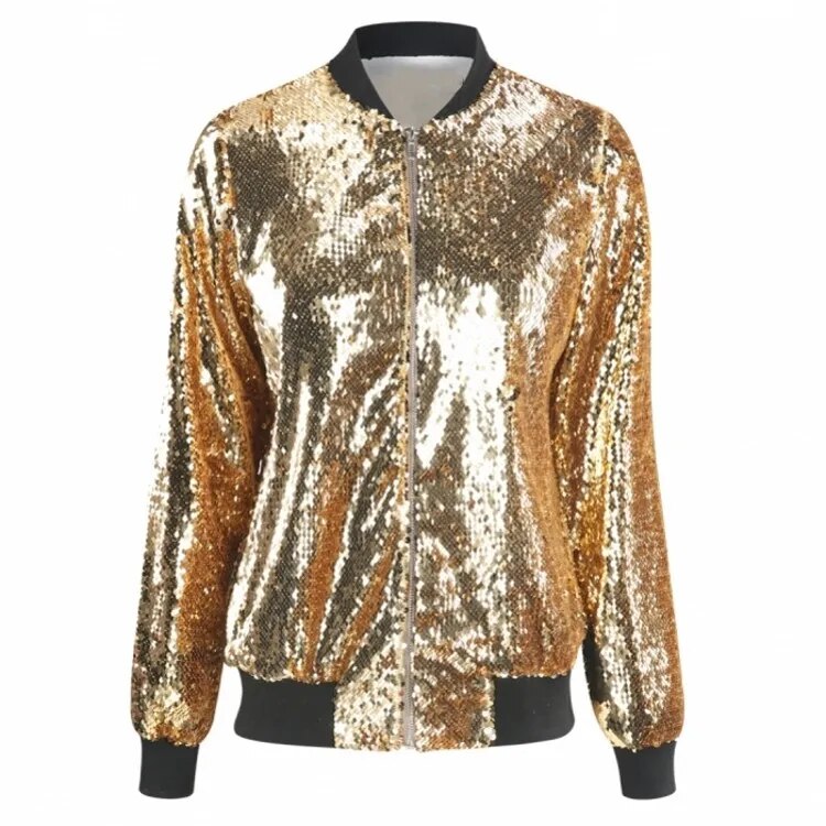 Bliss | Sequin Bomber Jacket for Women