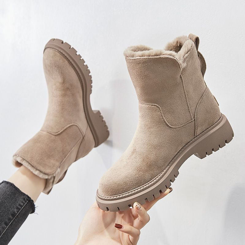 Sophie - Warm winter boots with zipper and fur lining