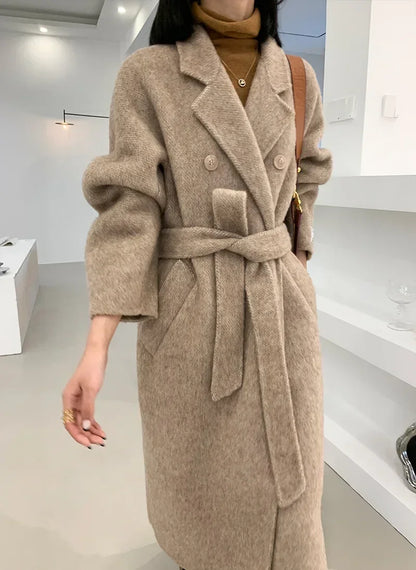 Myth | Women's Double-Breasted Wool Coat for Fall and Winter