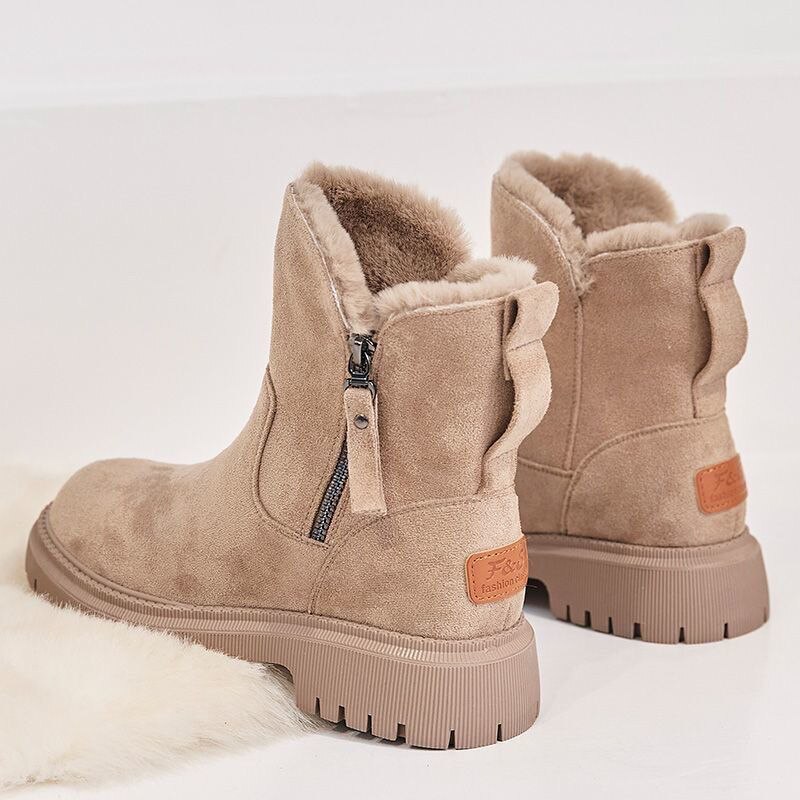 Sophie - Warm winter boots with zipper and fur lining