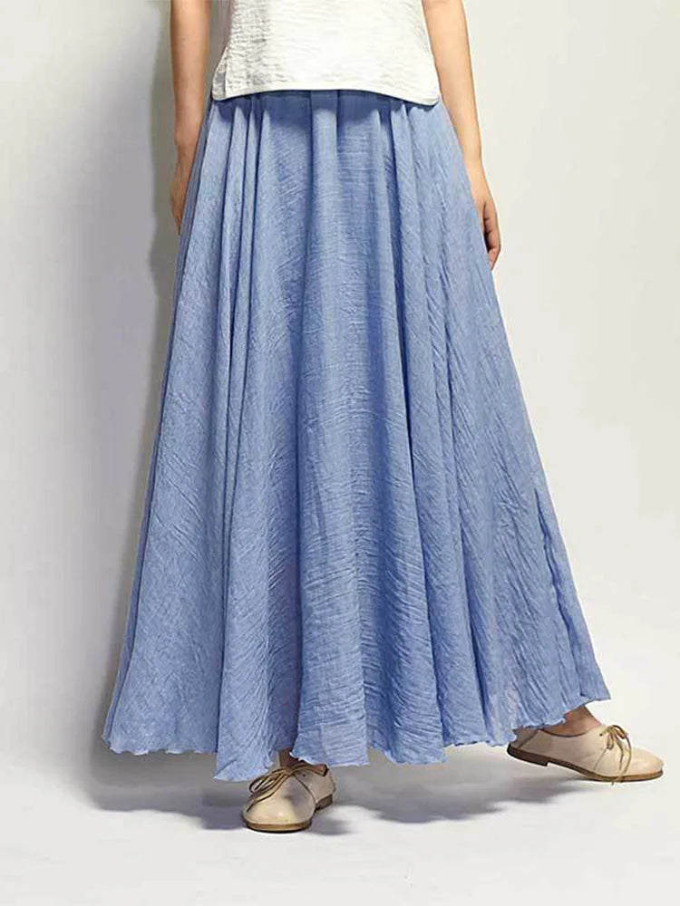 Mirage | High-Waisted Linen Maxi Skirt