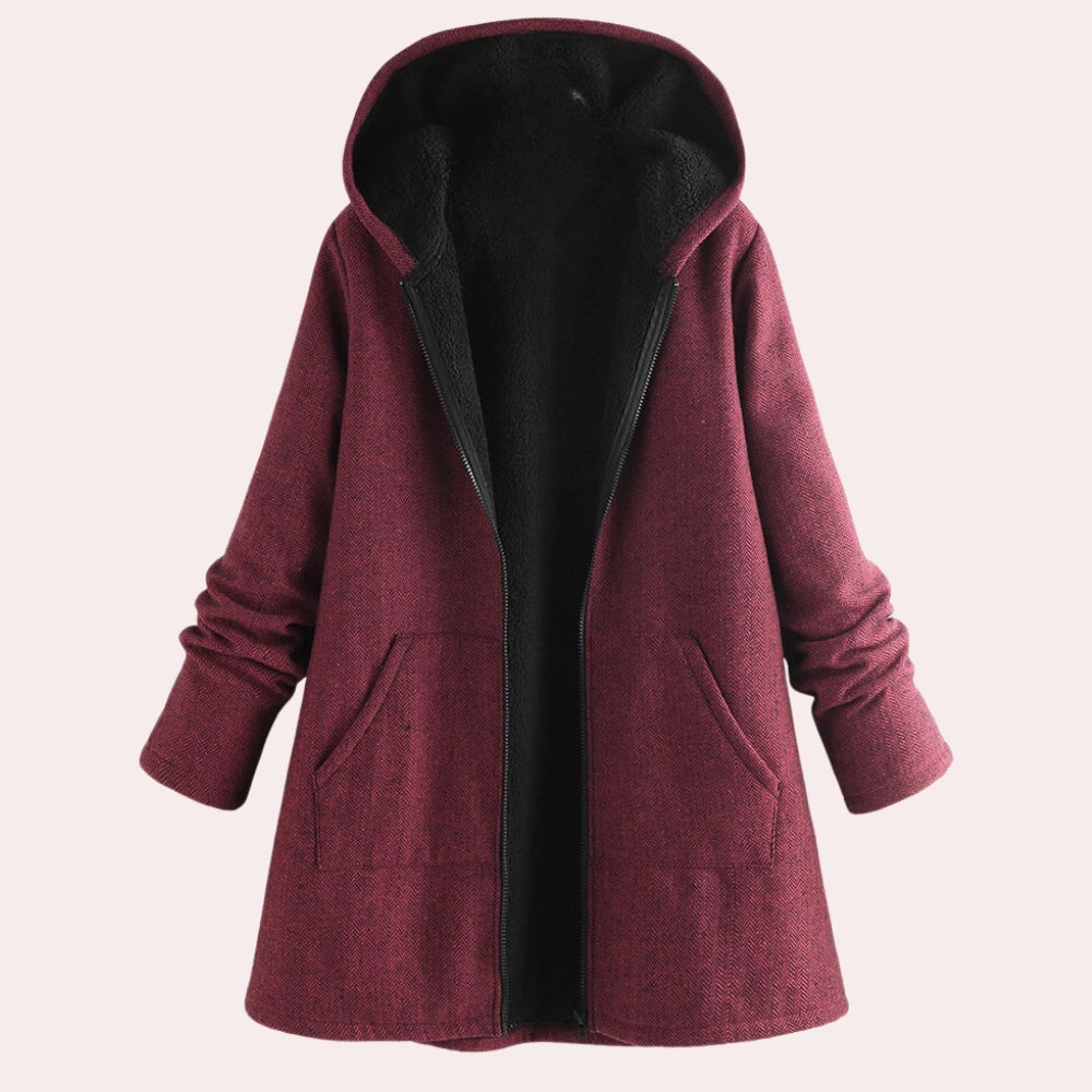 Steelix | Wool hooded coat for women