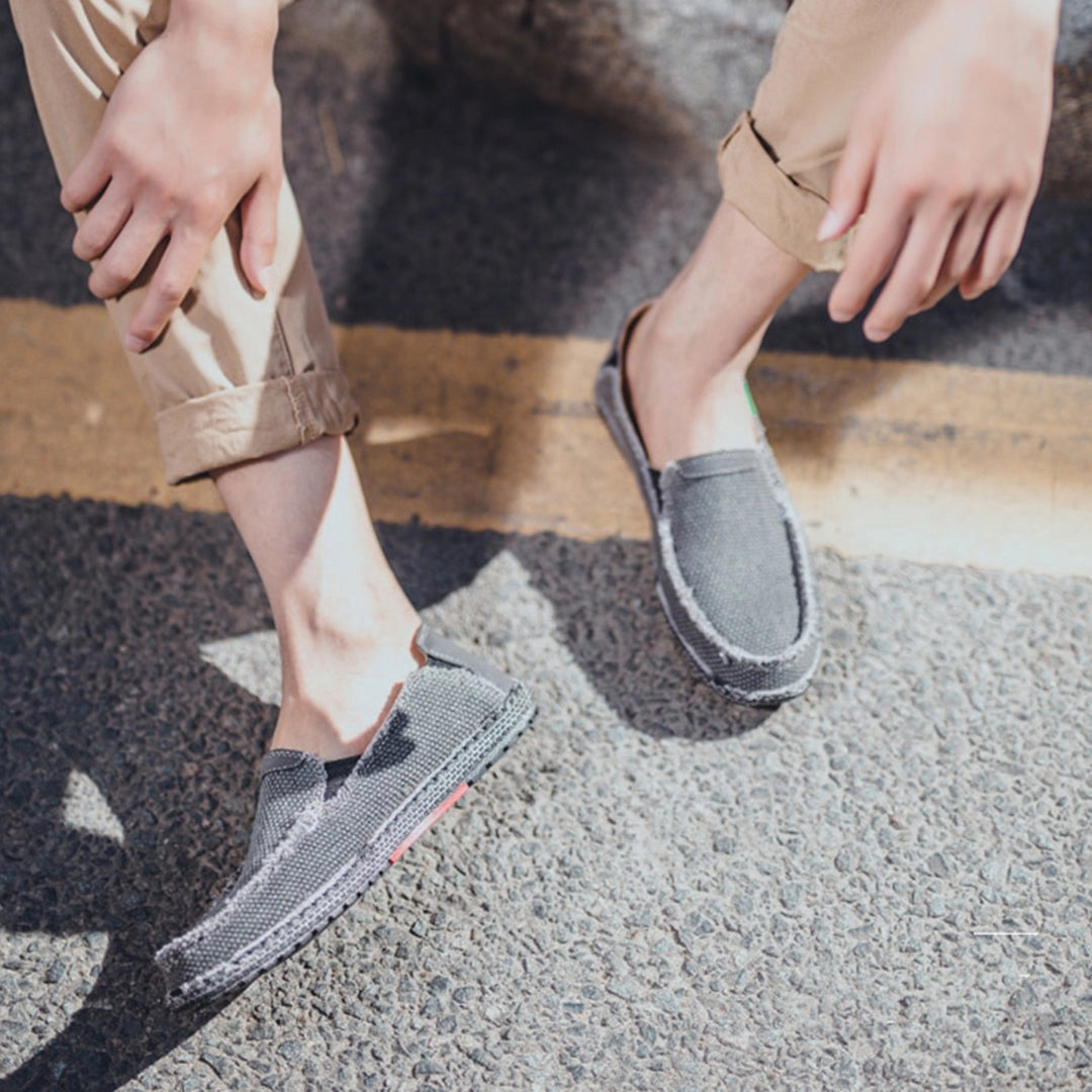 Nestle -  Tweed Loafers - Black Textured Slippers