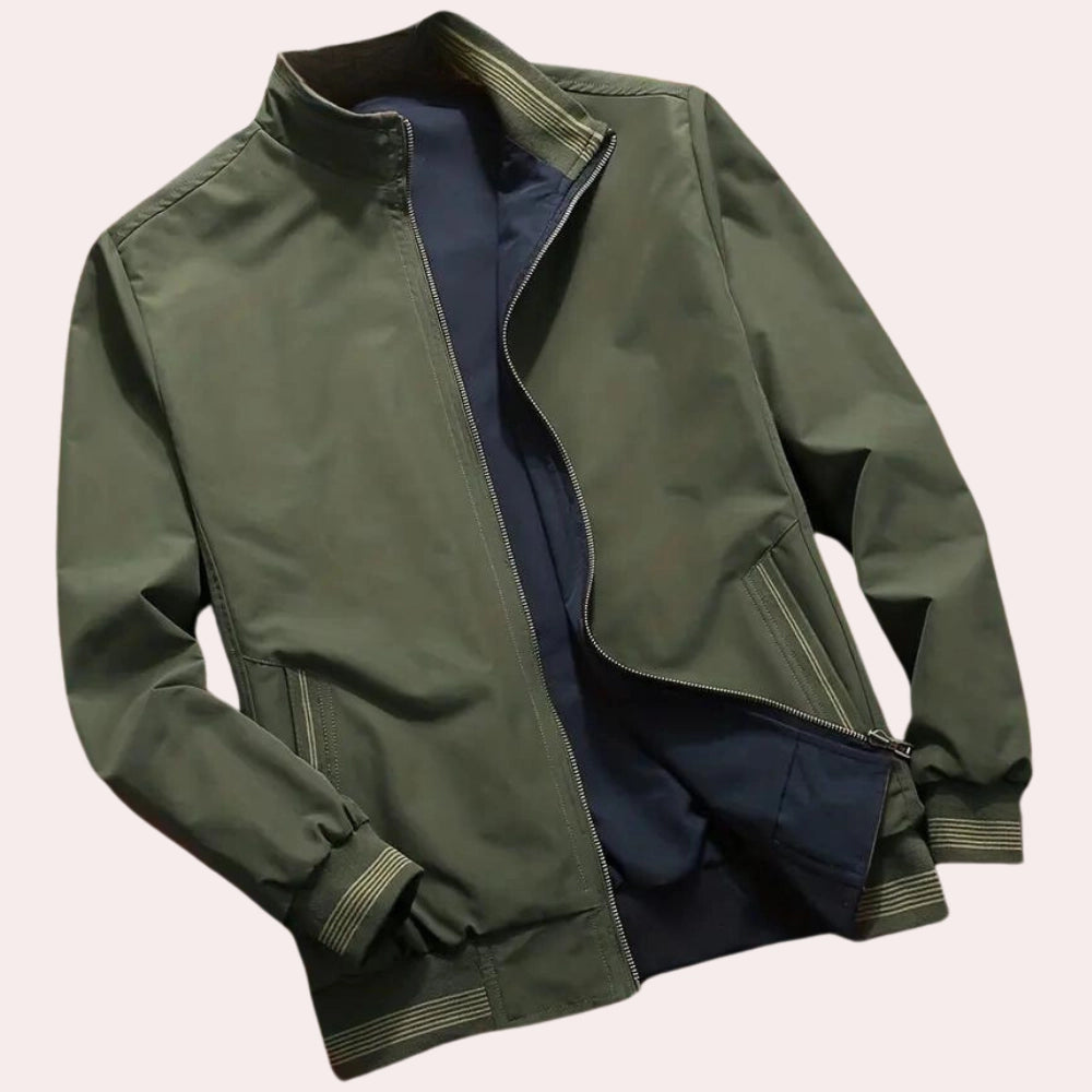 Ruggeda | Trendy bomber jacket for men with secure zipper sleeve pocket