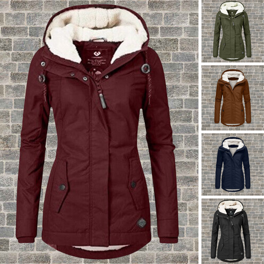 Lisa - Warm winter jacket with hood and fleece lining