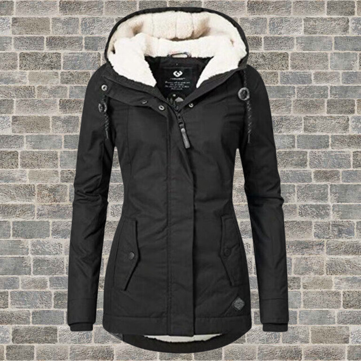 Lisa - Warm winter jacket with hood and fleece lining