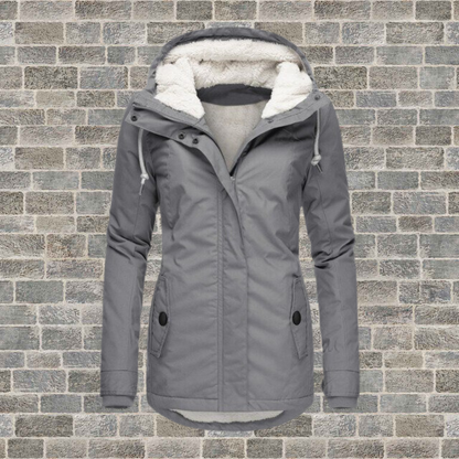 Lisa - Warm winter jacket with hood and fleece lining