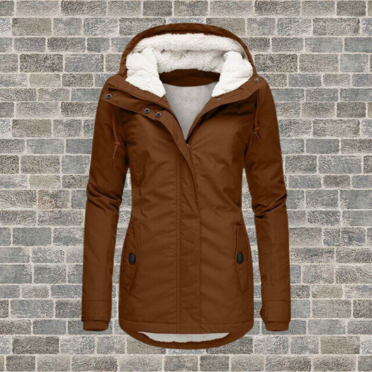 Lisa - Warm winter jacket with hood and fleece lining