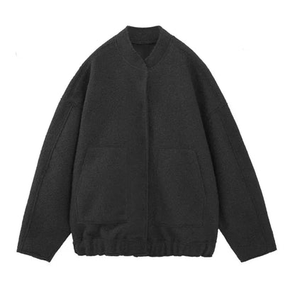 Emberly | Textured Bomber Jacket with Pockets