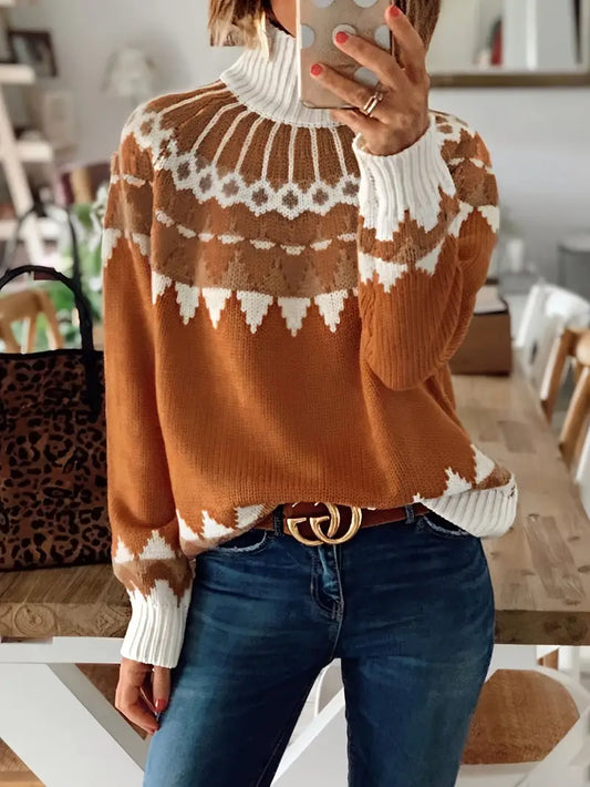 KnitCraft | Parisian vintage chic turtleneck sweater