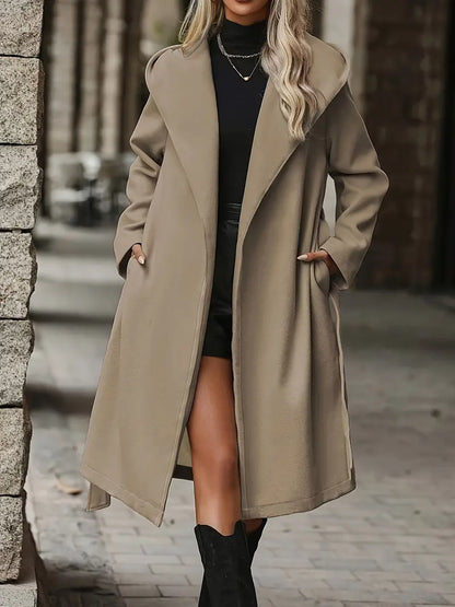 Liarven­ | Chic Wrap Hoodie Coat with Belt